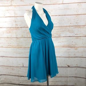Bebe Teal Backless Dress